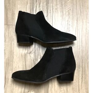 Aquatalia Waterproof Suede Ankle Boots Black Size 10 (fits more like 9 1/2)